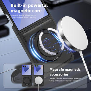 Vente en gros de cuir PU avec anneau magnétique Support de téléphone portable pour Samsung Galaxy <span class=keywords><strong>Z</strong></span> Flip 7 6 5 4 3/ <span class=keywords><strong>Z</strong></span> Fold 7 - Product Image 6