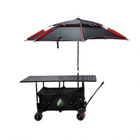 Chariot de camping pliable en tissu épais, type de table réglable et pliable, pour extérieur et événements, vente en gros