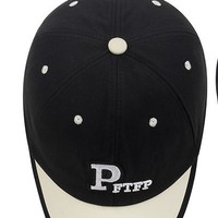 Gorra de Béisbol Unisex Vintage de Dos Tonos con Diseño de Puntos/Frutas, Bordado 3D con Letra P, 100% Algodón, Ajustable, Deportiva, para Exteriores y Protección Solar