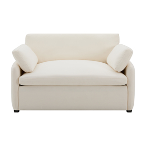 <span class=keywords><strong>Divano</strong></span> a Due Posti Oversize in Ciniglia da 50"43", Poltrona Larga e Profonda <span class=keywords><strong>con</strong></span> Imbottitura in Schiuma e Cotone PP, Comoda Poltrona Moderna per Soggiorno - Product Image 1