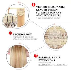 Virgin Remy Ponytail Hair Extensions Natural <b>Black</b> Double Drawn <b>Wrap</b> Around Ponytail Human Hair Thick End Easy Wear For Women - Product Image 6