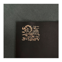 Feuilles de cuir PU 12x18 pouces 0,8 mm, cuir synthétique laserable, noir/cuivre, style thermocollant sans adhésif