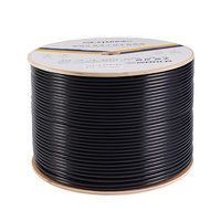 Cable de Red Ethernet CAT6 para Exteriores, Rollo de 305 m (1000 pies), UTP con Cable de Alimentación, 4 Pares, 23 AWG 24 AWG, Cobre, CAT6+2c