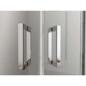 Cabina de ducha esquinera con pared fija y puerta abatible y fija en Línea 6 mm vidrio reversible Tamaño Fijo 96,5-99 puerta 137-140 (35 + 65) - Product Image 3