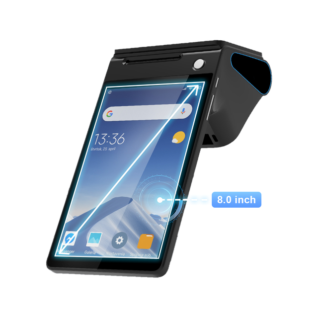 Android 14.0 Dual Screen 8 Inch 3GB+16gb/32gb Handheld Pos Terminal with 58mm Printer Z150 Nfc Epos Machine Terminal