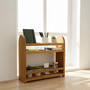 Étagère à deux niveaux pour bar à café, étagère à épices en bois pour cuisine, vitrine de rangement, étagère personnalisée faite à la main, style ethnique - Product Image 6
