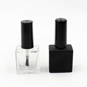 Vente en gros de flacons en verre transparent pour vernis à ongles, taille personnalisée 10 ml 15 ml, avec pinceau, impression sérigraphique - Product Image 5