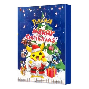Stock Pokémoned Noël Avent Boîte Aveugle 24pcs PVC Vinyle Boîte Aveugle Pikachu Frozen Personnages pour Jouets Cadeaux - Product Image 5