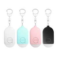 Alarme de sécurité personnelle SOS à clipser sur sac, avec lumière LED à bouton frontal et mousqueton, pour femmes