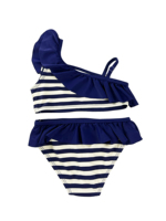 Maillot de bain deux pièces asymétrique pour filles avec couche-culotte de bain, ensemble bikini à volants pour la plage et la piscine, pour bébé