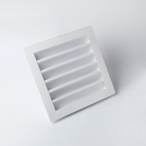 Hợp kim nhôm tường Vent louver Bìa vuông không thấm nước Air Vent lưới tản nhiệt HVAC tùy chỉnh trong nhà màu trắng trọng lực louvers - Product Image 1