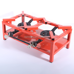 Estufa de <span class=keywords><strong>Gas</strong></span> Portátil de <span class=keywords><strong>Dos</strong></span> Quemadores para Acampar, Caravanas y Hoteles, Parrilla de Hierro Fundido con Recubrimiento en Polvo, Funciona con GLP - Product Image 2