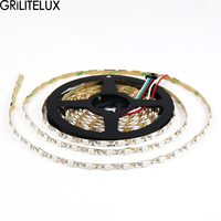 Tira de Luces LED RGB Direccionables WS2812B WS2811 en Forma de S Flexible, DC 5V, 60 LED/m, PCB de 6mm, Zigzag, Plegable, de Cobre, Cortable