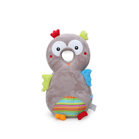 Coussin anti-chute avec dessin animé, oiseau brun épais, casque pour bébés