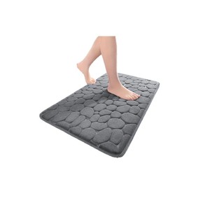 Tapis de bain rectangulaire en polaire corail uni antidérapant pour salle de bain - Product Image 5