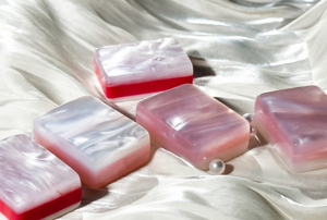 Mahjong americano de material acrílico con diseño de concha de perla rosa, se acepta la personalización de las fichas de mahjong. - Product Image 1