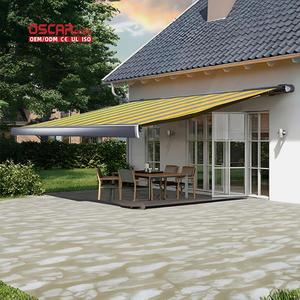 Toldo Retráctil Motorizado Económico de Aluminio Blanco y Acrílico para Patio, Balcón y Jardín, Tipo Cassette, en Oferta - Product Image 1