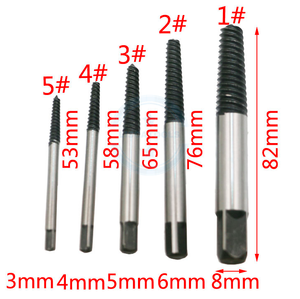 ชุดเครื่องมือถอดสกรูหัก 5 ชิ้น/ชุด สำหรับสกรูหัก บิด งอ หัวสกรูเสียหาย ขนาด 3 มม.-19 มม. - Product Image 5