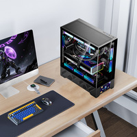Boîtier PC ATX Mid-Tower Version Sub-Écran Millenium, Vente Directe Usine, Refroidissement Liquide Vue Panoramique pour Gaming et Cybercafé