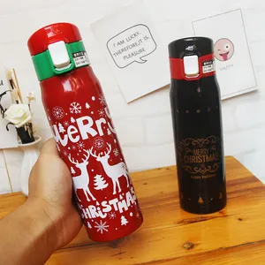 圣诞礼物保温瓶双壁不锈钢真空保温水瓶