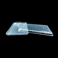 Emballage en blister transparent jetable personnalisé en PET PP, plateau rectangulaire pour gâteau, plateau en plastique transparent plat