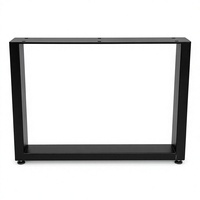 Support de table en métal noir, pièces de meubles industriels minimalistes