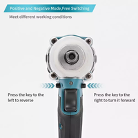 Llave de Impacto Inalámbrica de Grado Industrial de 21V 1/2, Llave de Trinquete Eléctrica de Alto Torque a Batería para Neumáticos de Camión, Herramientas Eléctricas