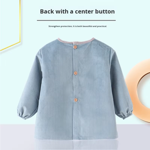 Vente en gros d'usine/OEM robes de bébé enfants mangeant bavoir imperméable anti-salissure automne et hiver à manches longues bavoir motif de dessin animé - Product Image 4