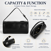 Sac à main en cuir de mouton véritable Baguette, pochette à poignée supérieure, sac à bandoulière pour femmes, logo personnalisé OEM ODM, vente en gros