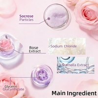 Gommage corporel au sucre nourrissant, nettoyant en profondeur, exfoliant doux, hydratant, extrait de rose, vitamine E, adultes, femmes, tous types de peau