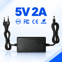 Adaptateur secteur de bureau fiable certifié CE FCC RoHS 10W 5V 2A avec prise EU pour caméra CCTV