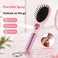 Peigne portable en bambou à coussin d'air, porte-clés multifonctionnel pour démêler et masser les cheveux en déplacement, taille mini, suspendable
