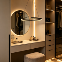 Lampe suspendue LED minimaliste, en aluminium et acrylique, vente en gros directe d'usine, finition personnalisée, éclairage pour restaurant et bar