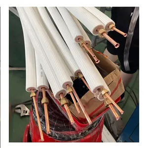 Single Or Double Air Conditioner Copper Pipes With PE Insulated Copper Tube