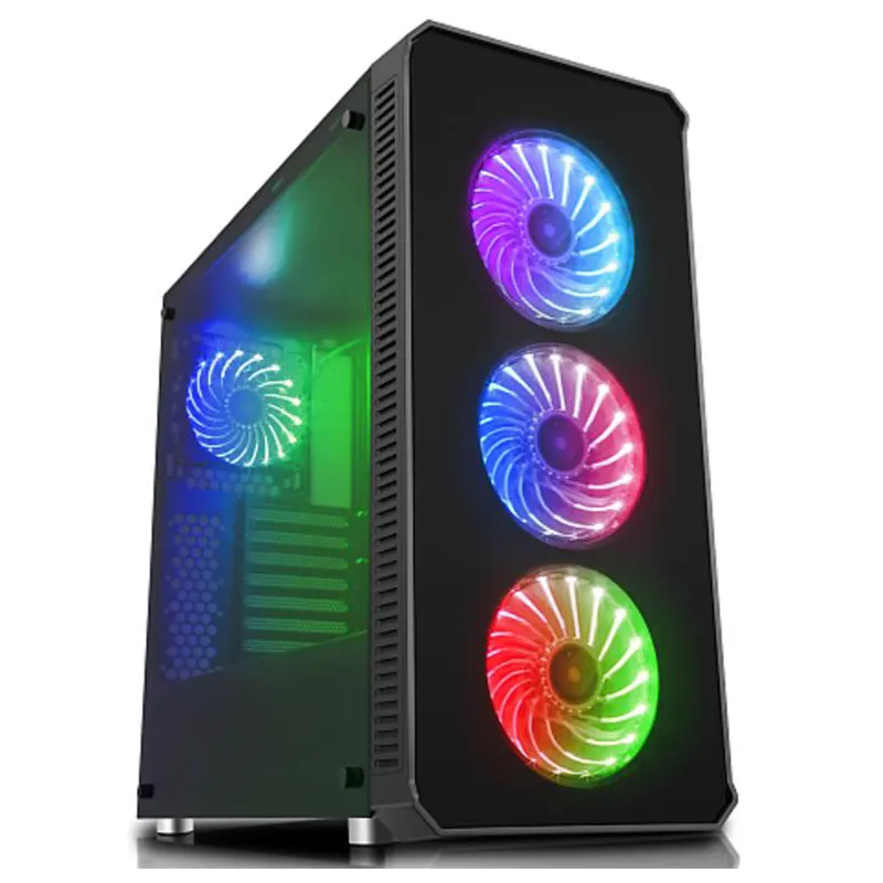 Tens estojo de vidro temperado para jogos, estojo para pc gaming, torre completa