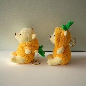 Mini Peluche Douce Ours Ananas Mignon avec Impression UV et Porte-clés - Product Image 3