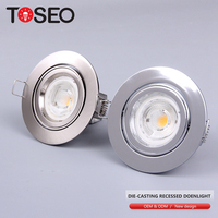 Plafonnier Led intérieur encastré arrondi Gu10 Mr16, moulé sous pression en Alu