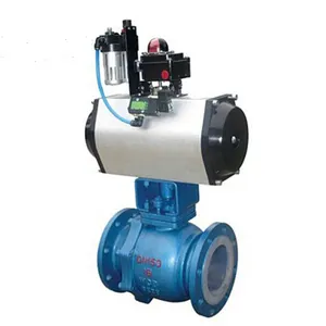 WCB 304 Two way Corrosion-resistant PTFE coating pneumatic fluorine lined ball valve