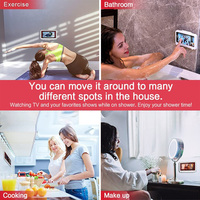 Peluk Shower Tahan Air Dudukan Telepon Dinding Casing Ponsel untuk Kamar Mandi Shower Dapur Kompatibel dengan Ponsel Di Bawah 6.8 Inci