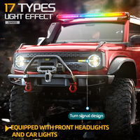 Coche RC Rock Crawler 1:10 con Cabrestante, Luces de Techo, Revestimiento Interior, 4WD, Sin Bloqueo de Diferencial, 2.4GHz, IPX4, 18KM/H, Excelente Regalo para Aficionados a los Coches RC