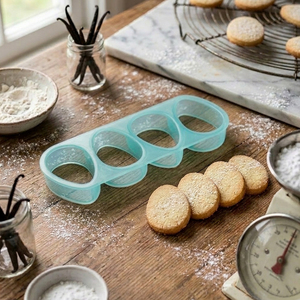 <span class=keywords><strong>Emporte</strong></span>-pièces multi-œufs de Pâques - Moule en plastique PP de qualité alimentaire 4-en-1 pour une pâtisserie printanière efficace et une décoration DIY - Product Image 1