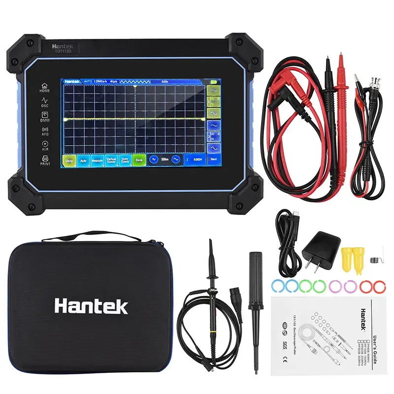 Hantek полный сенсорный экран осциллограф TO1112D 2 канала 110 МГц полоса пропускания аналогична Fnirsi