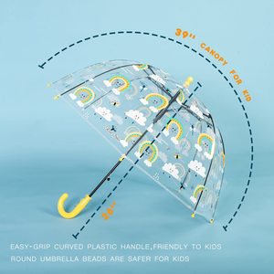 Fantastique personnalisé Animal licorne impression dessin animé POE <span class=keywords><strong>petit</strong></span> <span class=keywords><strong>Transparent</strong></span> clair enfants enfants <span class=keywords><strong>parapluie</strong></span> - Product Image 2