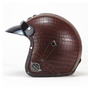 Casque de moto visage ouvert pour hommes et femmes, rétro, personnalisé, <span class=keywords><strong>à</strong></span> <span class=keywords><strong>vendre</strong></span>, 3/4 - Product Image 4