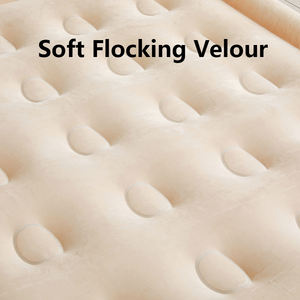 Custom <span class=keywords><strong>Drop</strong></span> <span class=keywords><strong>Stitch</strong></span> <span class=keywords><strong>Material</strong></span> Double Rasied Luft matratze Camping Blow up Full Size Aufblasbare Matratze mit Pumpe - Product Image 6