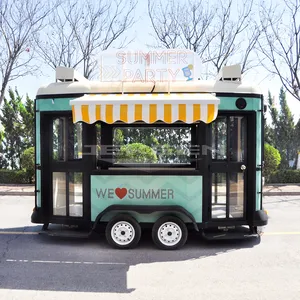 جيكين آيس كريم هوت دوج مخصص لتقديم الطعام متنقل عربة طعام رخيصة الثمن مقطورة للبيع