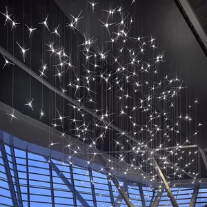 Creativo Meteor shower lampadario hotel lobby moderno e minimalista della luce della stella duplex tromba delle scale villa soggiorno di arte di illuminazione
