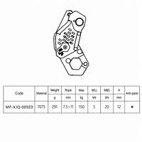 MingPin Descender anti-panique en aluminium, équipement de sauvetage en haute altitude, accès par corde, protection contre les chutes, sécurité incendie, escalade d'arbres, Super