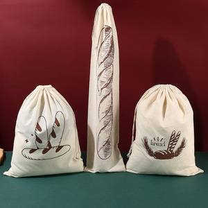 Cross-Biên Giới Bán Hàng Trực Tiếp Linen Tote Túi Tái Sử Dụng Pháp Baguette Cookie Bông Dây Kéo Bánh Mì <span class=keywords><strong>Pouch</strong></span> - Product Image 1