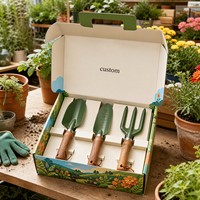 Boîte cadeau en carton ondulé E-Flute avec logo personnalisé, pour pelle à main, fourche à main, outils de jardinage modernes